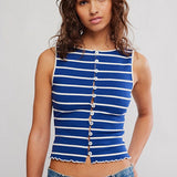 Vests Tilly Striped Tank - Navy
