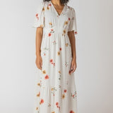 Short Sleeve Maxi Dress - Mixed Floral