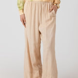 Wide Leg Linen Pants - Sandy Blush