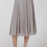 Pleated Midi Skirt - London Fog