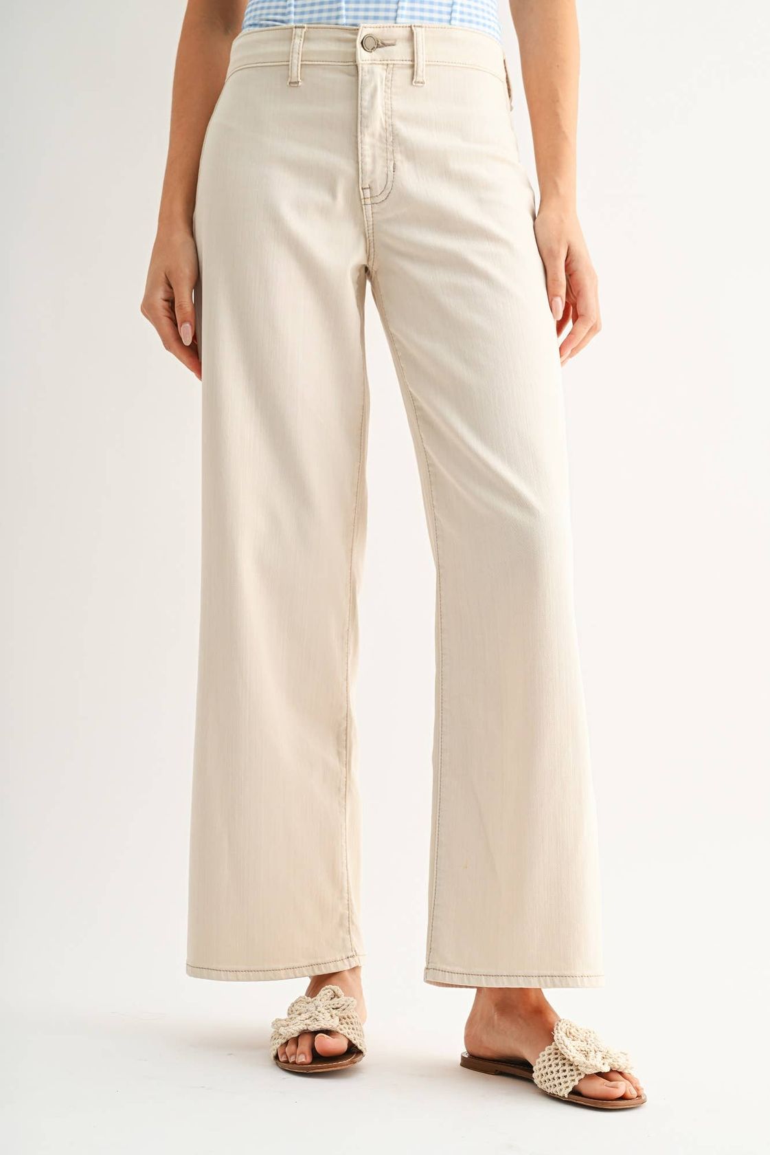Stretch Twill Denim Trouser - Almond