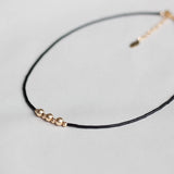 Kuro Beaded Black & Gold Necklace