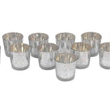 Candleholder Glass Votives - Silver Finish