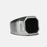 Onyx Inlay Octagon Ring