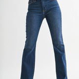 Mid Rise Flare - Dark Wash