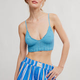 Heirloom Seamless Bralette -Blissful Blue