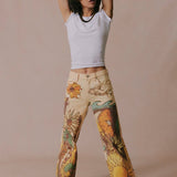 Tinsley Printed Straight Leg - Beach Scene