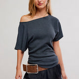 Lucy Off The Shoulder Tee Fp- Black