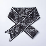 Silky Bandana Print Long Tie Scarf