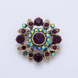 Plum & Azure Vintage Style Brooch