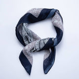 Lightweight Bandana Style Scarf - Navy/Light Blue