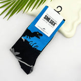 Dinosaur Crew Socks - Blue