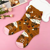 Vintage Artistic Mid-calf Socks - Caramel