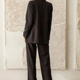 High-Waisted Wide Leg Pants - Black