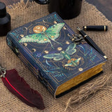 Moon & Moth Leather Vintage Style Journal - Black
