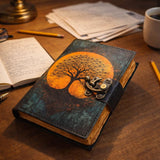 Harvest Moon Tree of Life Leather Journal - Green