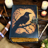 Gothic Raven Leather Journal