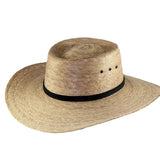 3" Brim Gambler Palm Braid 6665 Flat Top 3 Gromets Leather Hat Band 6665