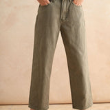 Washed Color Pants - Washed Olive