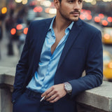 Slim Fit Blazer - Navy