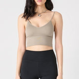 Padded Built-in Bra Tank - Taupe
