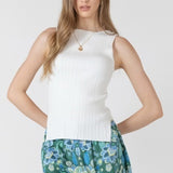 Boatneck Split Side Tank - White
