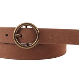 Brass Circle Buckle Belt