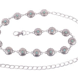 Mini Floral Turquoise Chain Belt