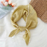 Pleated Sheer Square Scarf