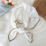 Pleated Sheer Square Scarf