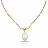 Bone Pendant Snake Chain Necklace