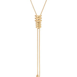 Metal Moderna Bolo Necklace