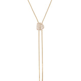 Solstice Bolo Necklace - Ivory CZ