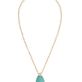 Turquoise Necklace With 18k Gold Plating