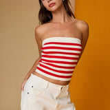 Striped Tube Top - Red