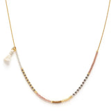 Japanese Seed Bead Necklace 33jsb-ch