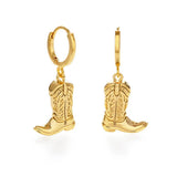 Cowboy Boot Huggie Hoop Earrings