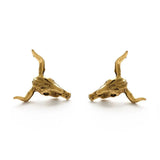 Longhorn Steer Skull Stud Earrings 25sk-g