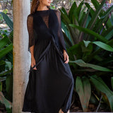 Shrug Knit Poncho Shawl - Black