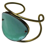 Donte Cuff - Aqua Enamel & Brass
