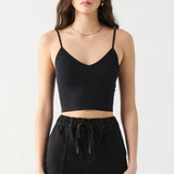 Padded Bralette Tank - Black