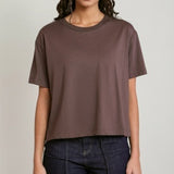 Dex Crew Neck Boxy Tee - Cocoa