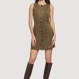Urban Fall Mini Dress - Olive