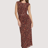 Hazy Charm Maxi Dress - Red Black