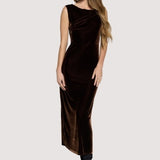Woodland Hour Maxi Dress - Brown