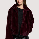 Rima Faux Fur Jacket - Plum