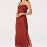 Kristian Jacquard Maxi Dress - Spice
