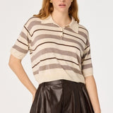 Scottie Sweater - Taupe Stripe