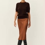 Arden Bias Skirt - Carmelized