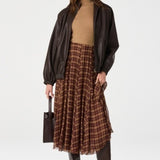 Fiori Skirt - Brown Plaid